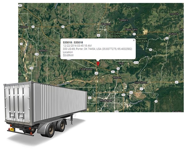 Gentrifi's trailer tracking application with real-time trailer tracking