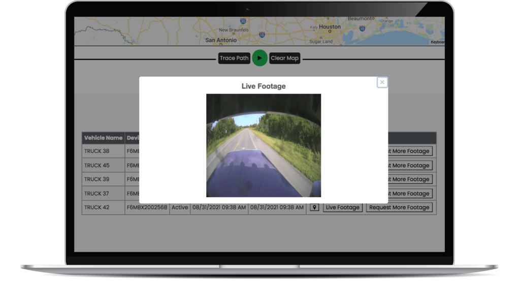 Live video footage for Gentrifi's Cloud Camera on Gentrifi's Fleet Management Platform