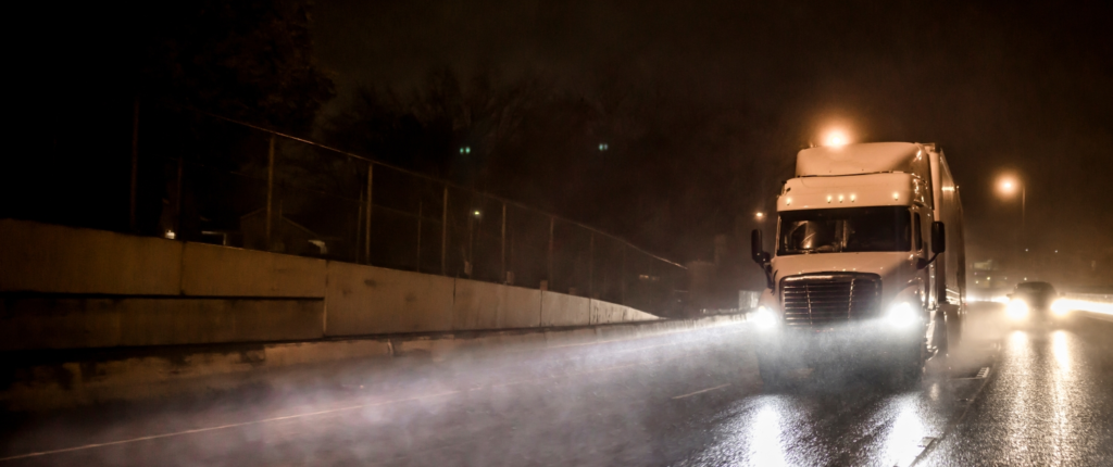 Semi Truck Night Driving